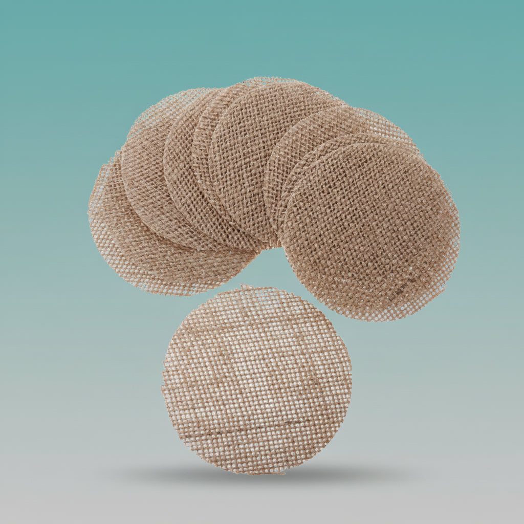 Burlap Round Pcs- 13 mm by Gifthubmart