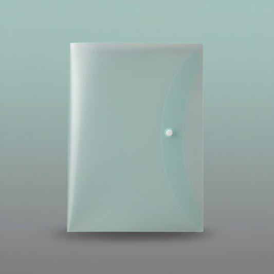 Button Folders Transparent Green by Gift Hub Mart