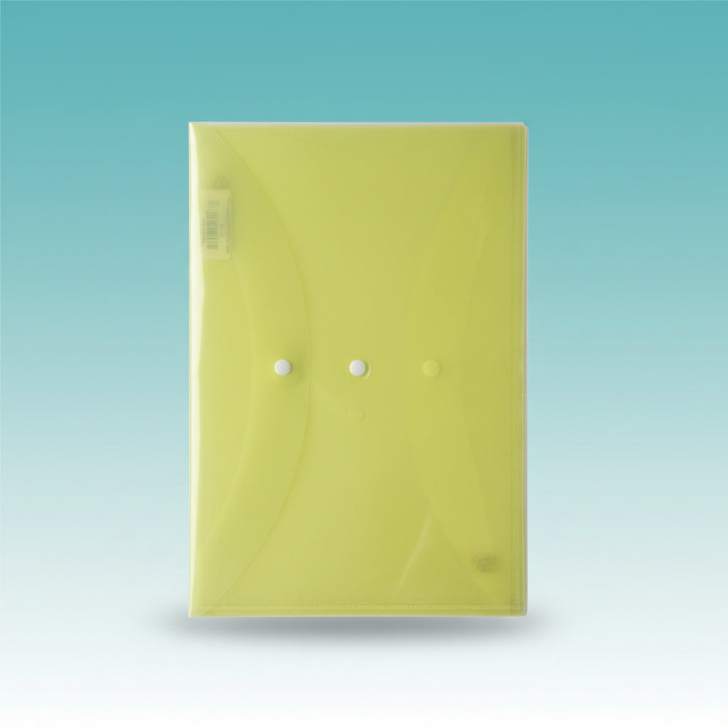 Button Folders Transparent Yellow by Gift Hub Mart