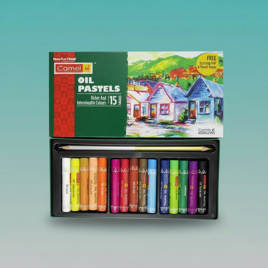 Camel 15 Shade Oil Pastels by Gifthubmart