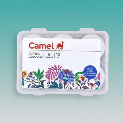 Camel Acrylic Colours 6 Shades by Gift Hub Mart