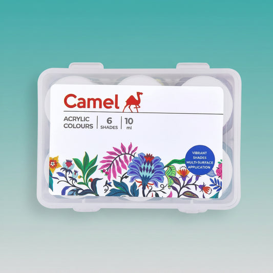 Camel Acrylic Colours 6 Shades by Gift Hub Mart