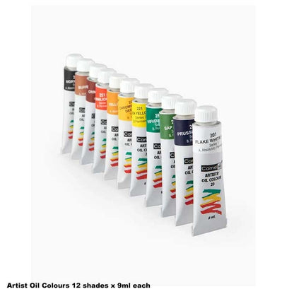 Camel Artist Oil Colours Tube (Set of 12 Shades x 9 ml)