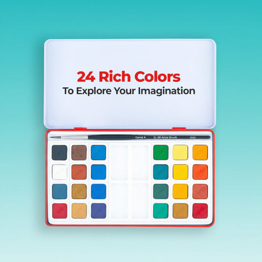 Camel Artist Water Colour Cakes 24 Shades by Gift Hub Mart