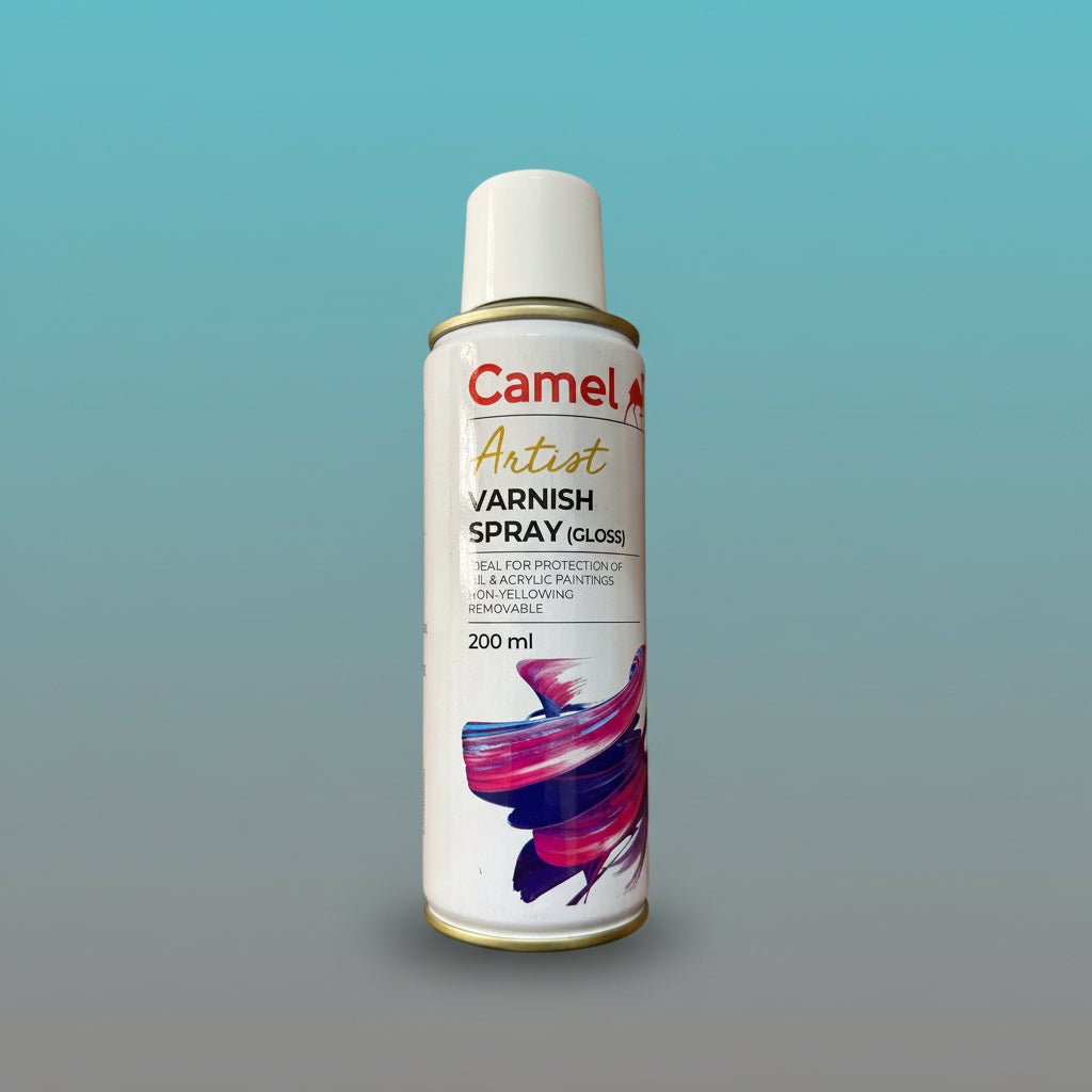 Camel Artists' Varnish Spray 200ml, Gloss finish, Gift Hub Mart