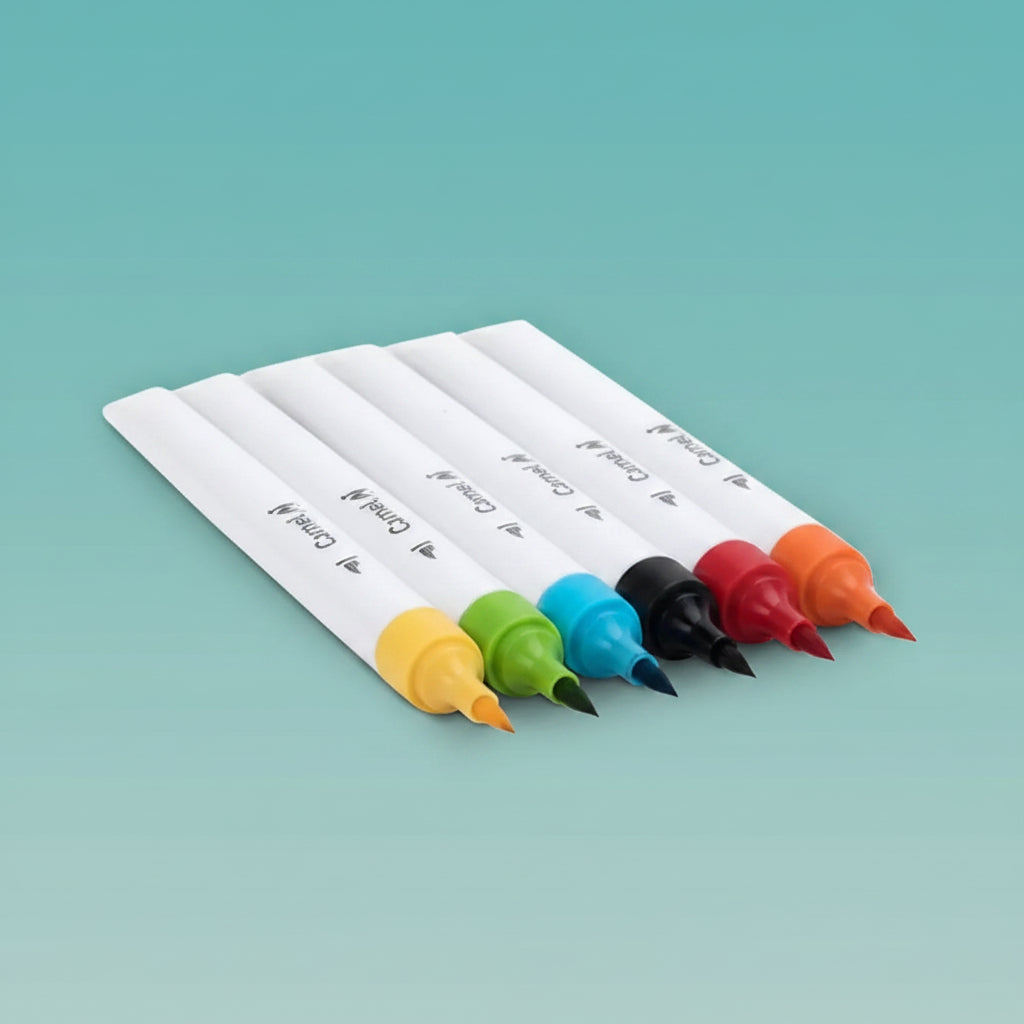 Camel Brush Pen 6 Shades by Gifthubmart