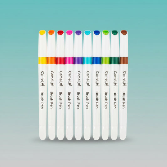 Camel Brush Pen Set of 12 by Gifthubmart