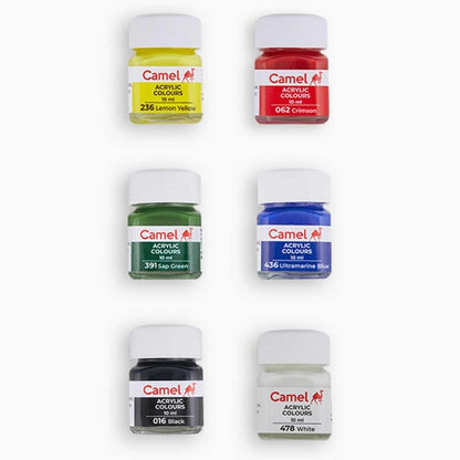 Camel Fabrica Acrylic Colours 6 Shade Ultra by Gifthubmart