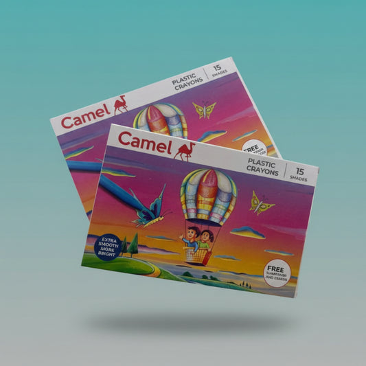 Camel Plastic Crayons 15 Shades by Gift Hub Mart