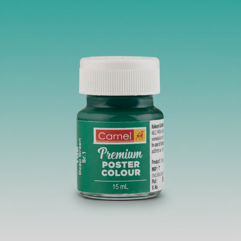 Camel Poster Colour Deep Green 108 15 ml by Gifthubmart