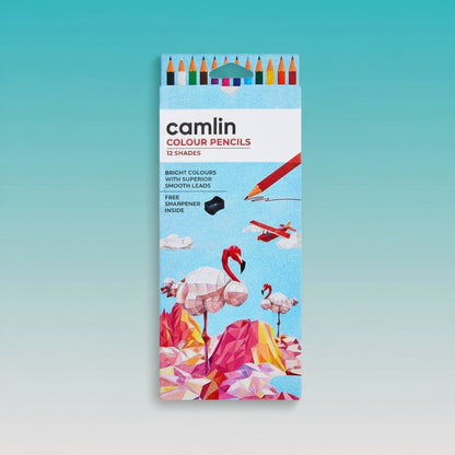 Camlin 12 Long Colour Pencils FSC by Gifthubmart