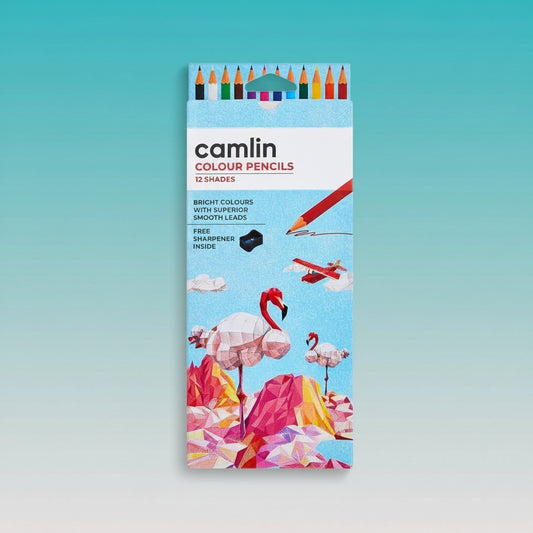 Camlin 12 Long Colour Pencils FSC by Gifthubmart
