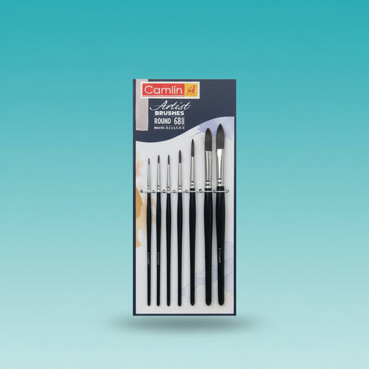 Camlin Assorted Round Brush- Set of 7 by Gift Hub Mart