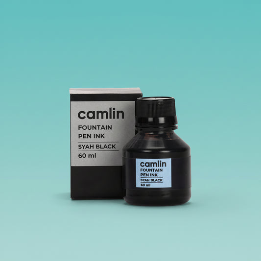 Camlin Fountain Pen Ink Black 60ml by Gifthubmart