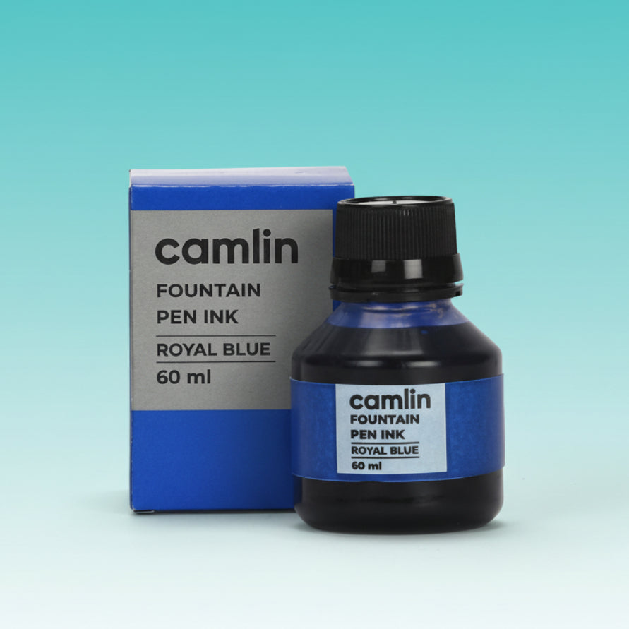 Camlin Fountain Pen Ink Blue 60ml by Gifthubmart