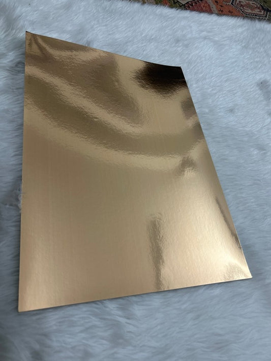 Cardstock Metallic Paper Rose Gold by Gift Hub Mart