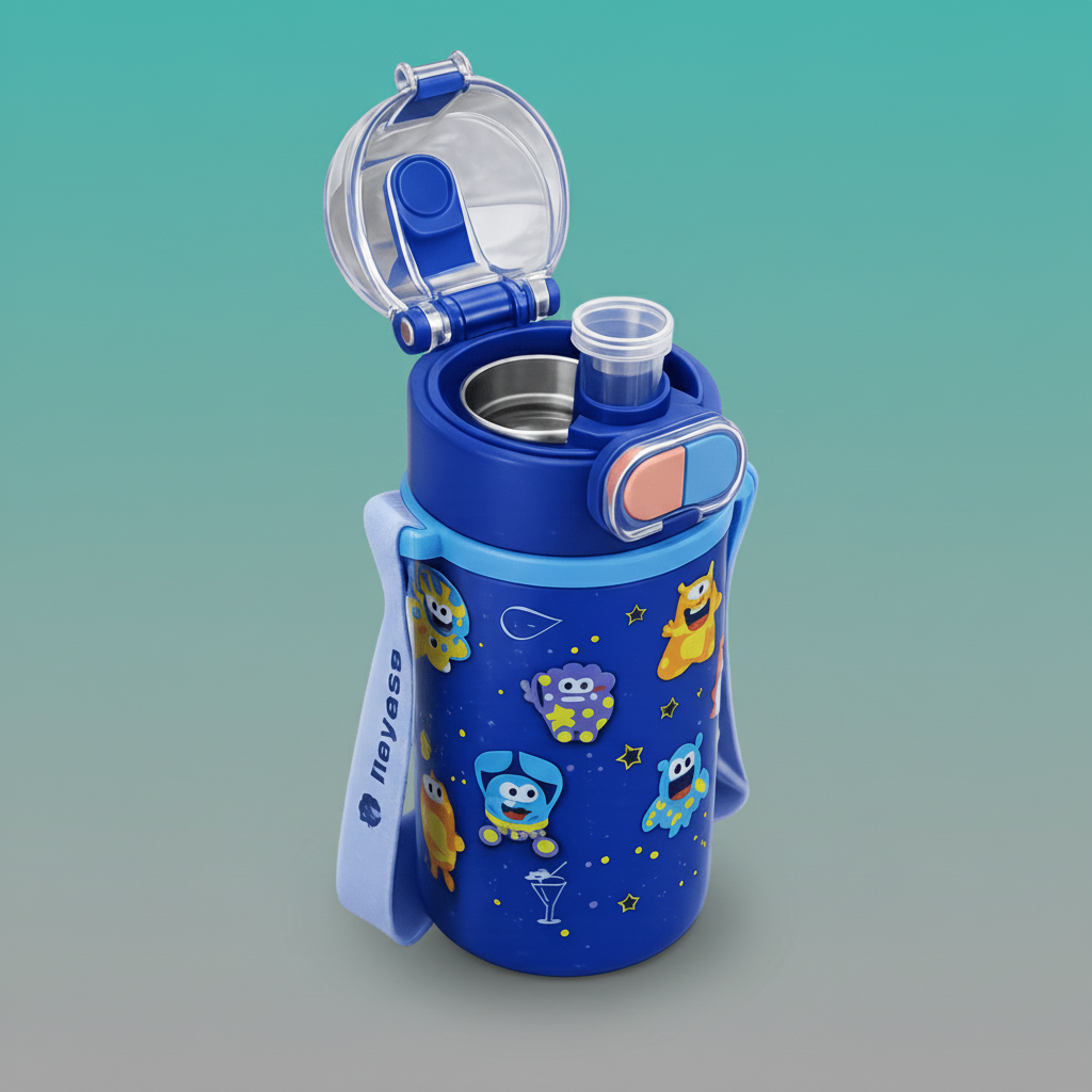 Cartoon Insulated Bottle (Steel) 490 ml Nayasa by Nayasa