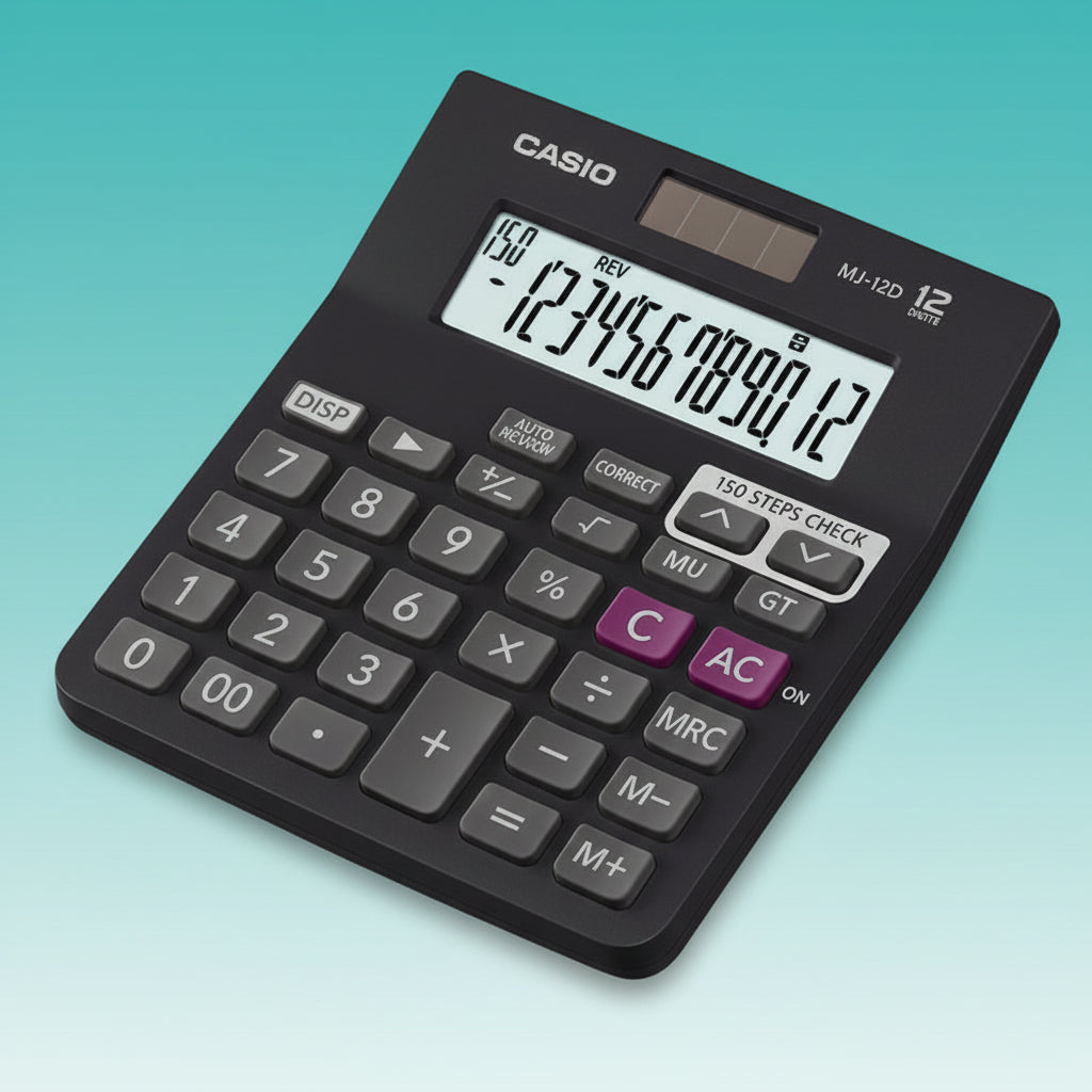 Casio Calculator MJ12DBK Check & Correct by Gifthubmart