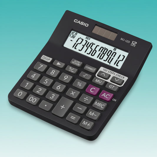 Casio Calculator MJ12DBK Check & Correct by Gifthubmart
