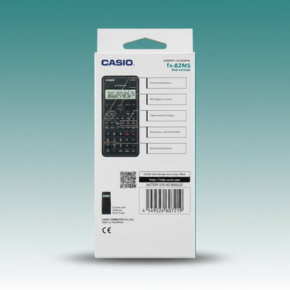 Casio FX-82MS scientific calculator box; black calculator on packaging, Gift Hub Mart brand, Uncategorized.