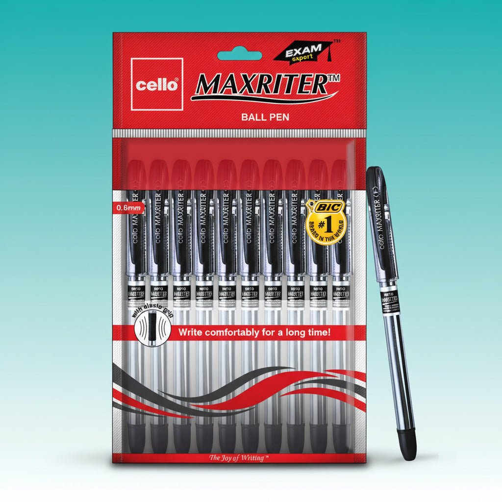 Cello Maxriter Ball Pen Black 0.6mm by Gifthubmart