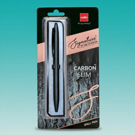 Cello Signature Carbon Slim Ball Pen Blue 0.7mm by Gifthubmart