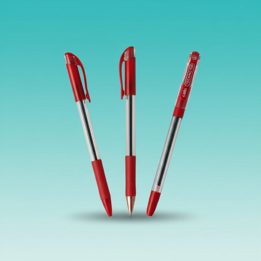 Cello Techno Tip Ball Pen Red 0.6mm by Gift Hub Mart