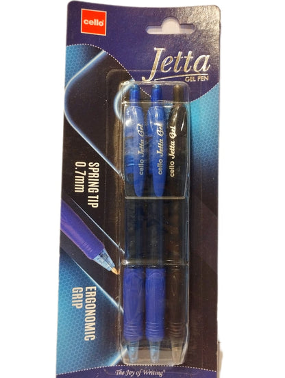 Cello Jetta Gel Pen Set of 3 0.7mm