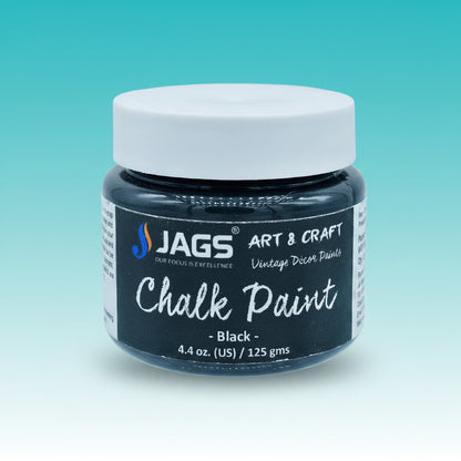 Chalk Paint Black 4.4 Oz 125ML JACP00 by Gifthubmart