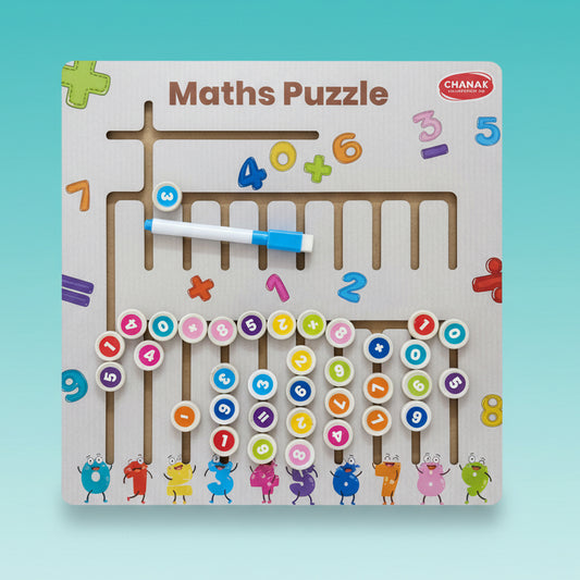 Chanak Wooden Maths Puzzle Set 3+ by Gift Hub Mart