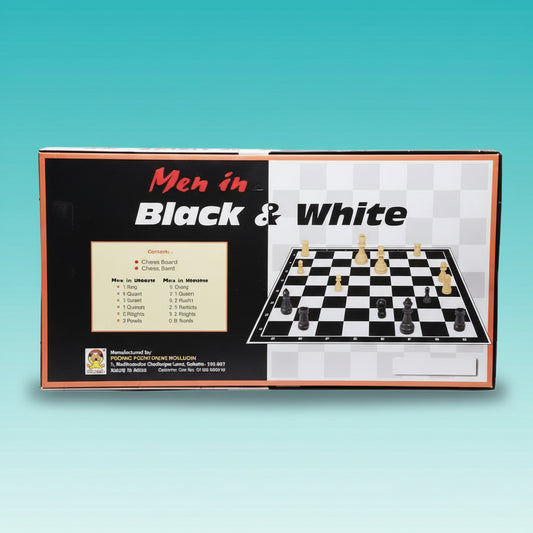 Chess Men in Black and White by Gift Hub Mart