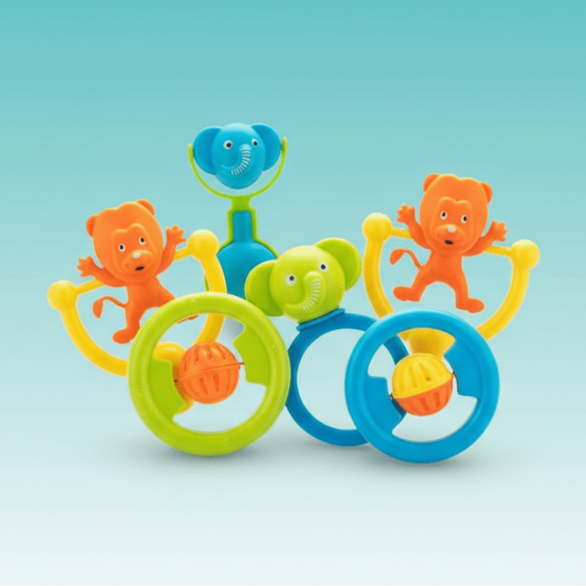 Chubby Cheeks Rattle 4 Pcs by Gifthubmart