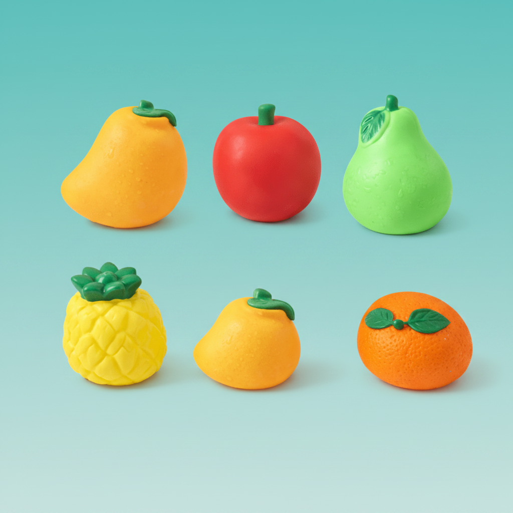 ChuChu Squeeze Toys (Fruits)- IToys 3m+ by Gift Hub Mart