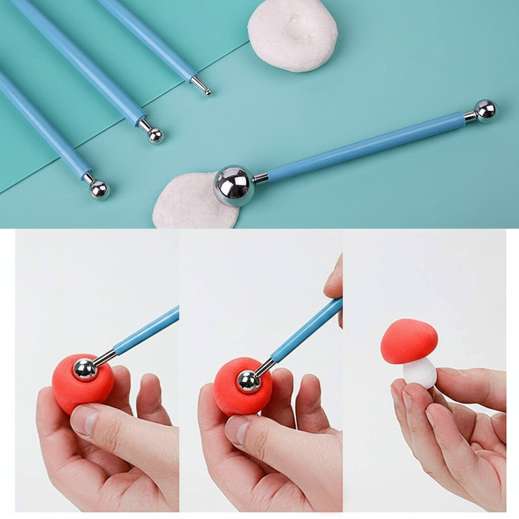 Clay Modelling Ball Tools 4 Pcs Set by Gifthubmart