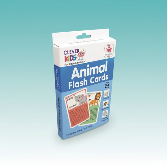 Clever Kids Flash Card Animal 2+ by Gifthubmart