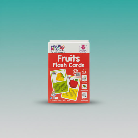Clever Kids Flash Card Fruits 2+ by Gift Hub Mart