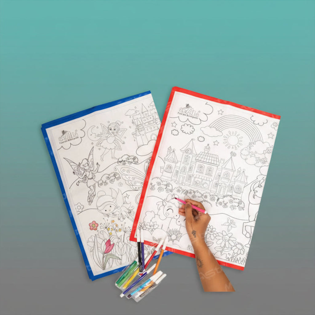 Colouring Mat with Colours by Gifthubmart