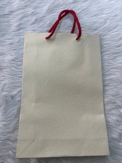 Cream Handmade Paper Bag by Gifthubmart
