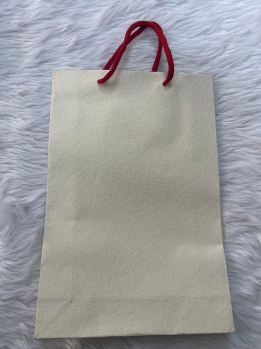 Cream Handmade Paper Bag by Gifthubmart