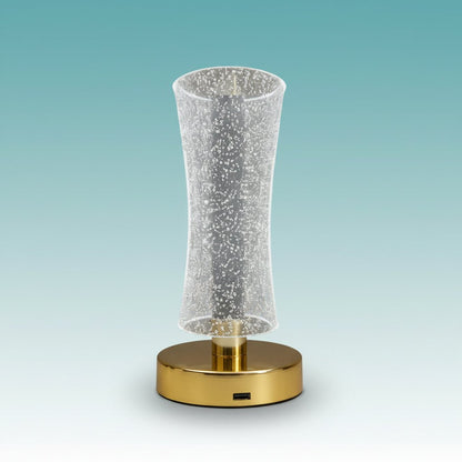 Creatice Table Lamp by Gift Hub Mart with speckled glass shade and brass base