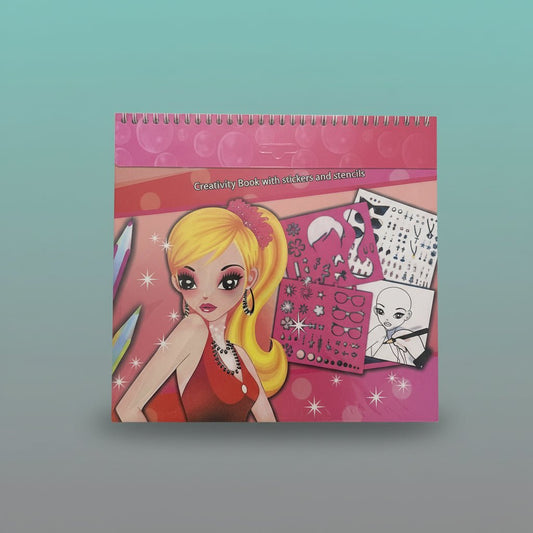 Creativity Book With Stickers & Stencils- Hair and Make Up by Gift Hub Mart
