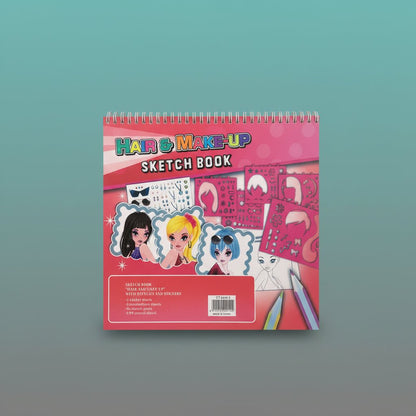 Creativity Book With Stickers & Stencils- Hair and Make Up by Gift Hub Mart