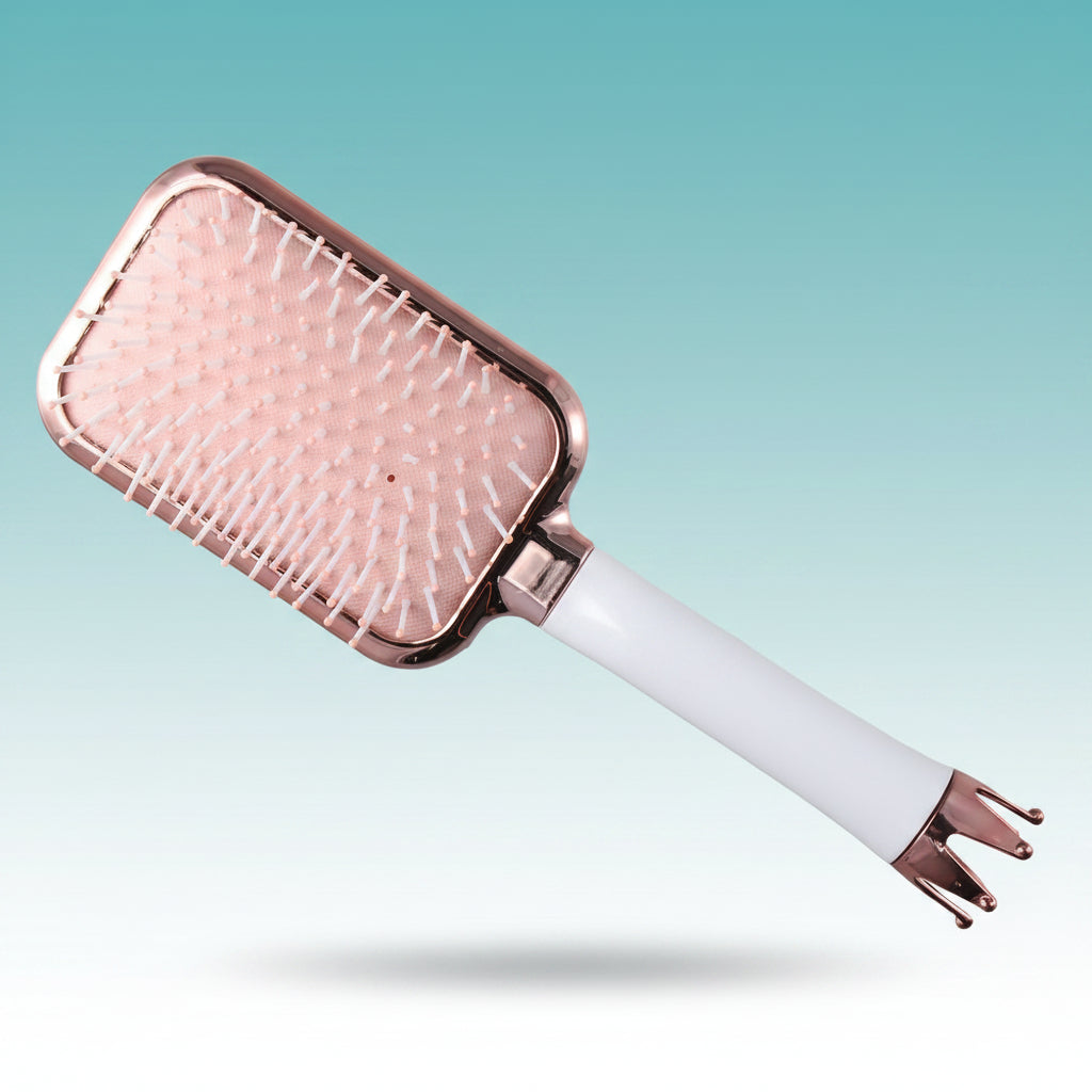Crown Rose Gold Hair Brush by Gifthubmart