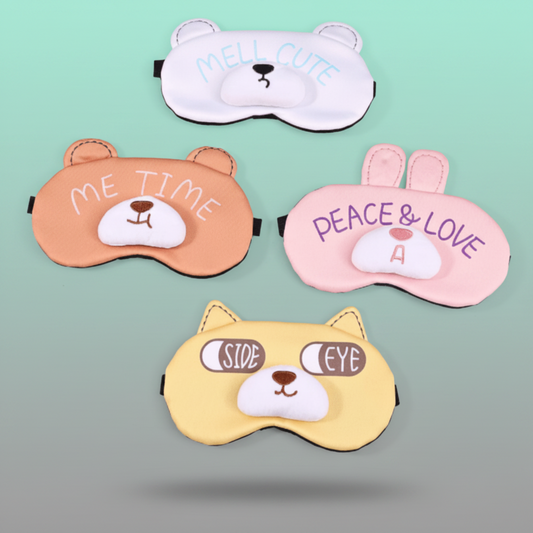 Cute Bear Eye Sleep Mask Dog Face with Freezing Gel by Gifthubmart