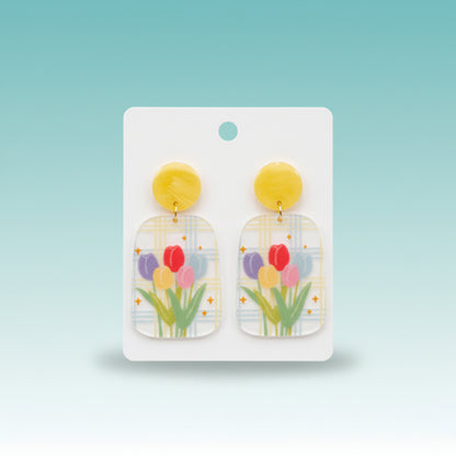 Cute Floral Printed Earrings by Gifthubmart