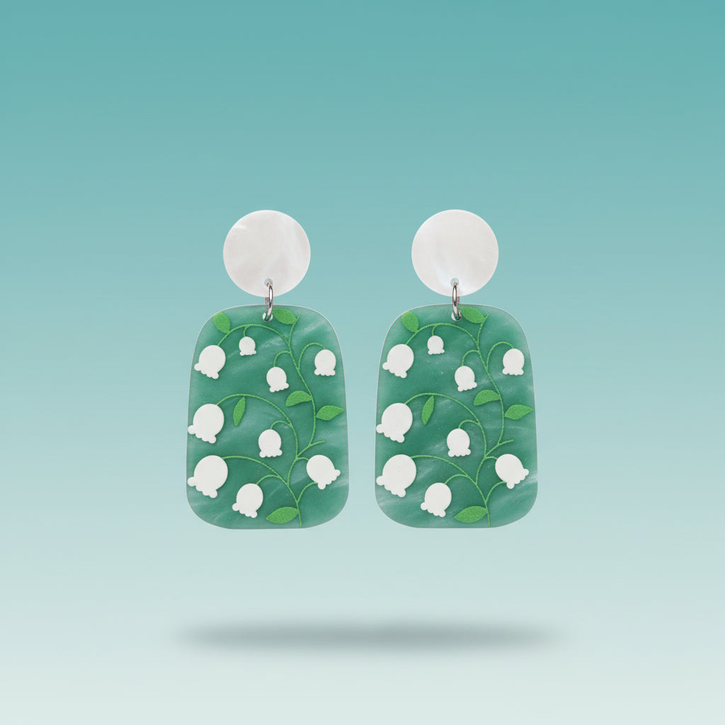 Cute Floral Printed Earrings by Gifthubmart