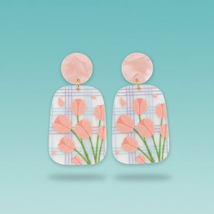 Cute Floral Printed Earrings by Gifthubmart