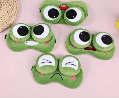 Cute Frog Eye Sleep Mask Dog Face with Freezing Gel by Gifthubmart