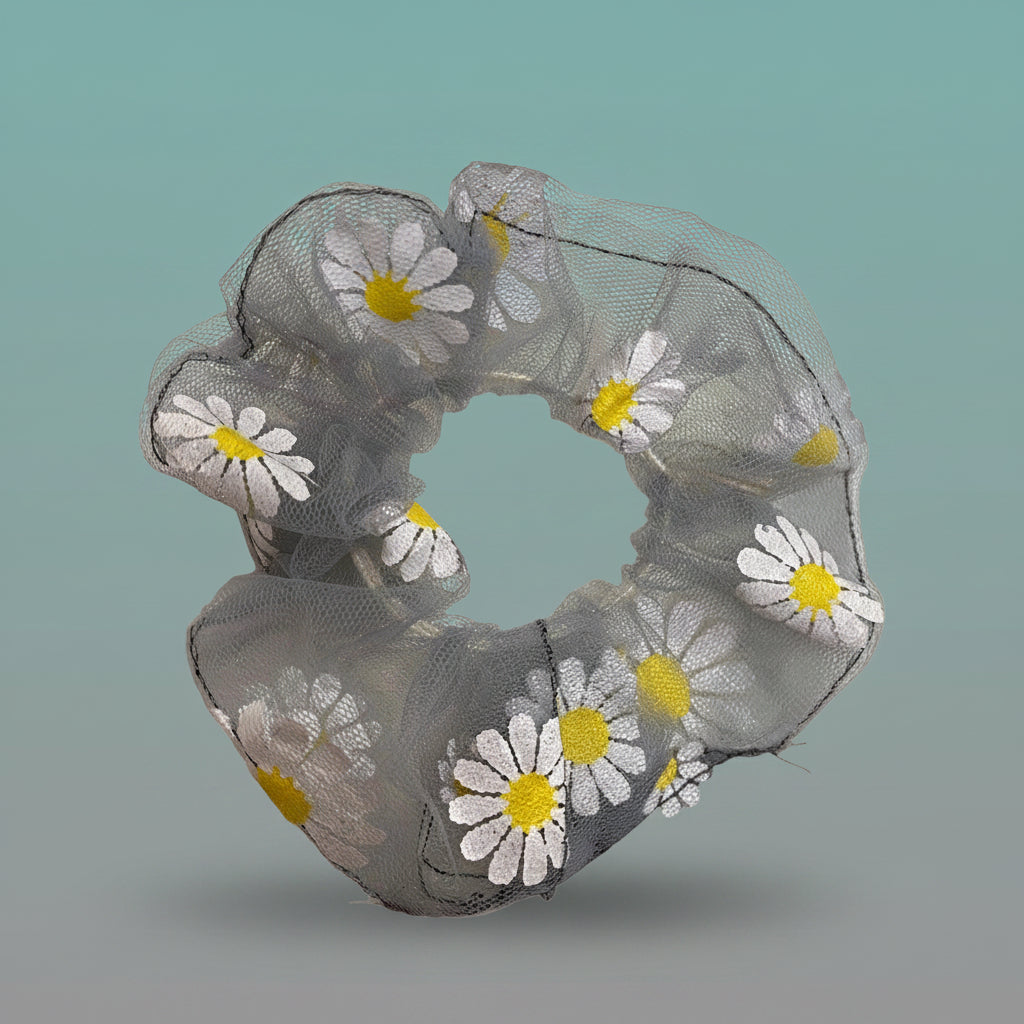 Daisy Printed Scrunchies by Gifthubmart