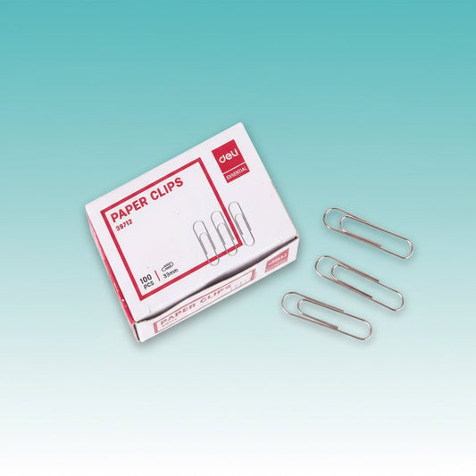 Deli Paper Clip 39712 33mm (100 Pcs Box) - Gift Hub Mart